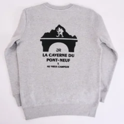 La Caverne du Pont-Neuf x Au Vieux Campeur - Sweat Patch Enfant - Gris Clair