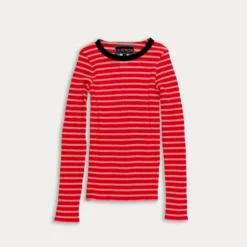 La Fetiche - T-shirt rayé Jackie - Rouge et Rose
