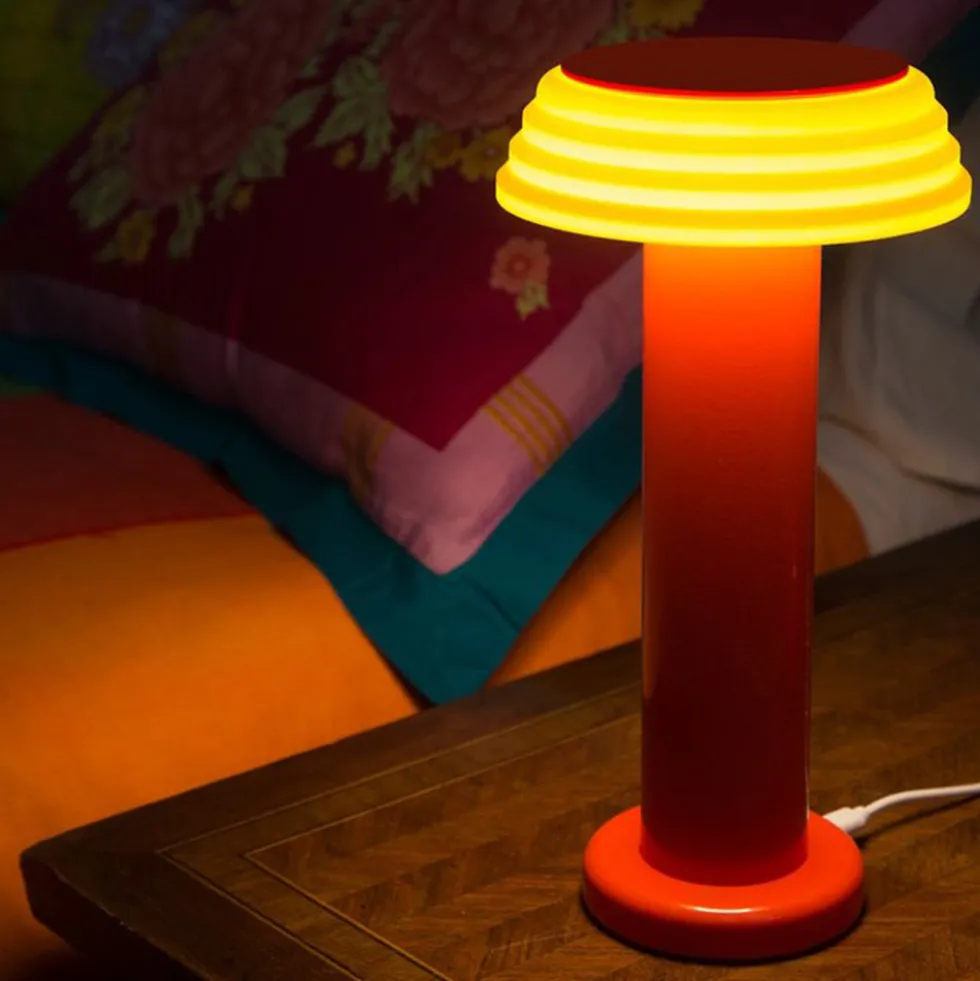 Lampe portable rechargeable - Rouge Jaune - Sowden
