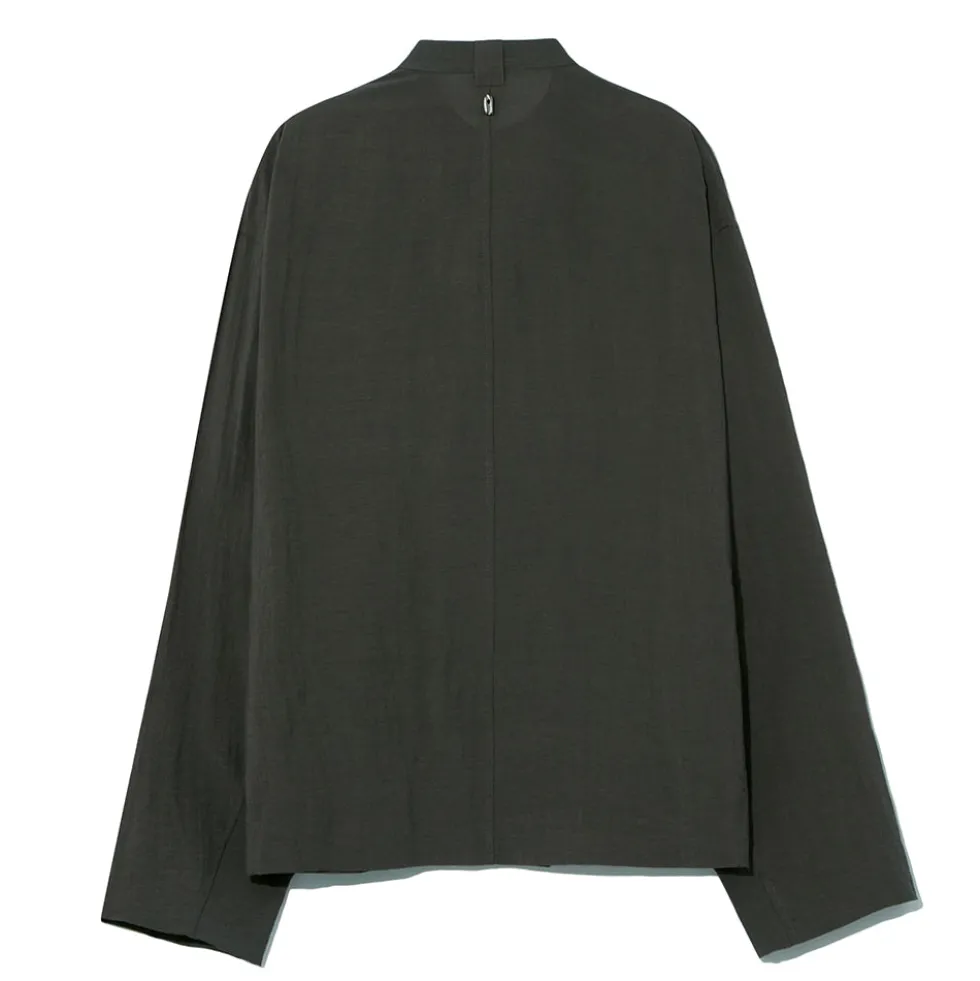 Le 17 septembre - Chemise Stand Collar - Gris