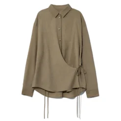 Le 17 septembre - Chemise à torsades latérales - Marron
