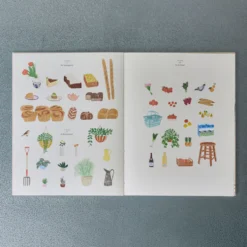Livre - Stickers et coloriages - Le marché