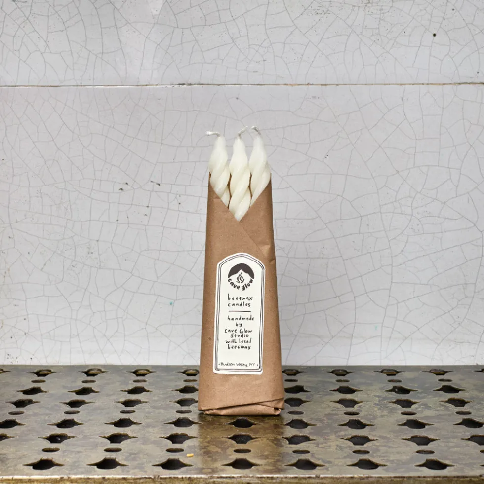 Lot de 3 bougies spirales - Blanc