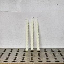 Lot de 3 bougies spirales - Blanc