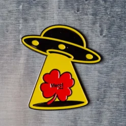 Magnet en métal Merci UFO - Tréfle