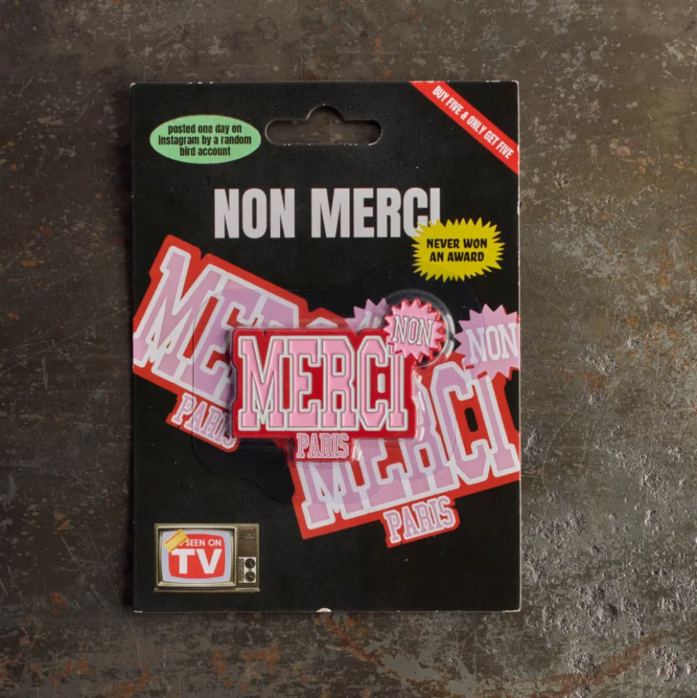 Magnet Non Merci - Rose