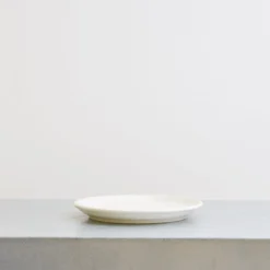 Merci - Assiette plate en grès - Blanc