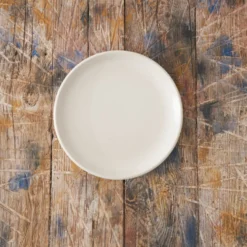 Merci - Assiette plate en grès - Blanc