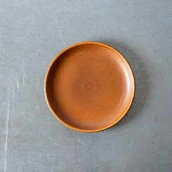 Merci - Assiette plate en grès - Cannelle