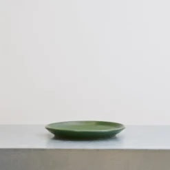 Merci - Assiette plate en grès - Kaki