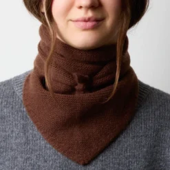 Merci - Bandana en cachemire Martine - Marron Foncé
