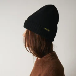 Merci - Bonnet en laine et cachemire - Noir & Jaune