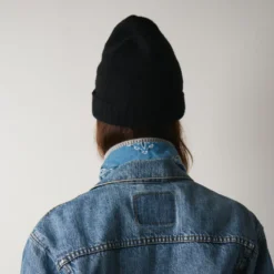 Merci - Bonnet en laine et cachemire - Noir & Blanc