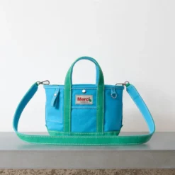 Merci - Cabas Candide - Bleu & Menthe