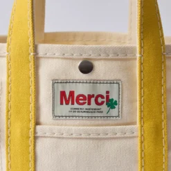 Merci - Cabas Candide - Ecru & Jaune & Bleu