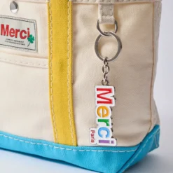 Merci - Cabas Candide - Ecru & Jaune & Bleu