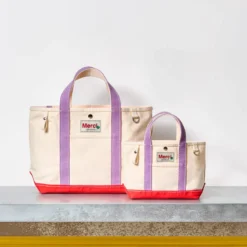 Merci - Cabas Candide - Ecru & Lila & Rouge