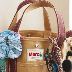 Merci - Cabas Candide en canvas - Marron