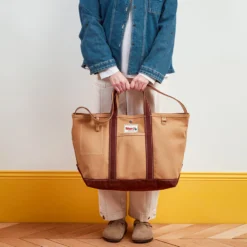 Merci - Cabas Candide en canvas - Marron