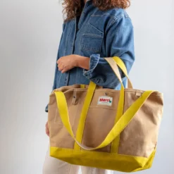 Merci - Cabas Candide en canvas - Jaune