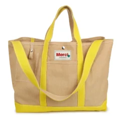 Merci - Cabas Candide en canvas - Jaune