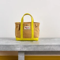 Merci - Cabas Candide en canvas - Jaune