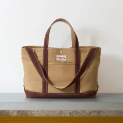 Merci - Cabas Candide en coton XL - Khaki Marron