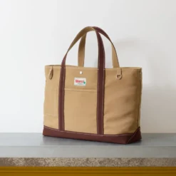 Merci - Cabas Candide en coton XL - Khaki Marron