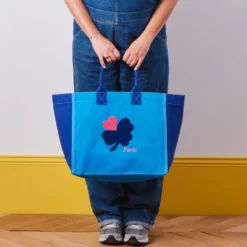 Merci - Cabas Tréfle Bouclette - Bleu