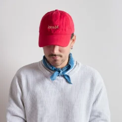 Merci - Casquette Miroir - Rouge & Ecru