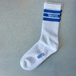 Merci - Chaussettes en coton - Bleu Matisse