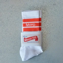 Merci - Chaussettes en coton - Orange tomate