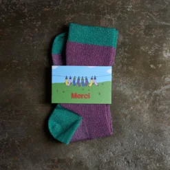 Merci - Chaussettes Lulu - Violet & Turquoise