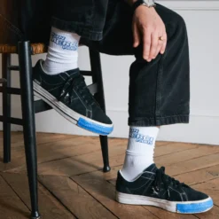 Merci - Chaussettes Non Merci - Blanc/Marine
