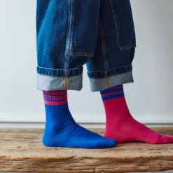 Merci - Chaussettes à rayures - Bleu