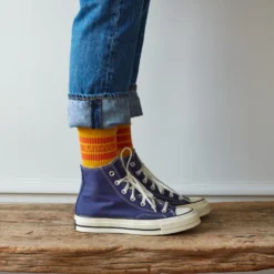 Merci - Chaussettes à rayures - Jaune