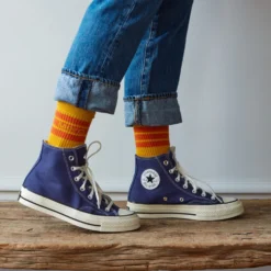 Merci - Chaussettes à rayures - Jaune