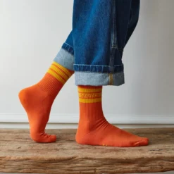 Merci - Chaussettes à rayures - Orange