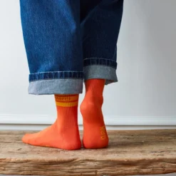 Merci - Chaussettes à rayures - Orange