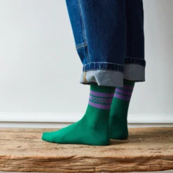 Merci - Chaussettes à rayures - Vert