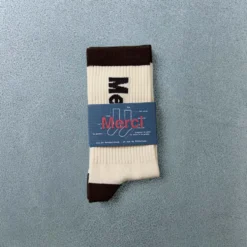 Merci - Chaussettes Scrappy - Ecru Marron