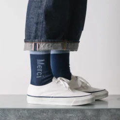 Merci - Chaussettes Scrappy - Marine & Bleu