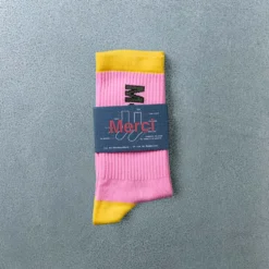 Merci - Chaussettes Scrappy - Rose Jaune
