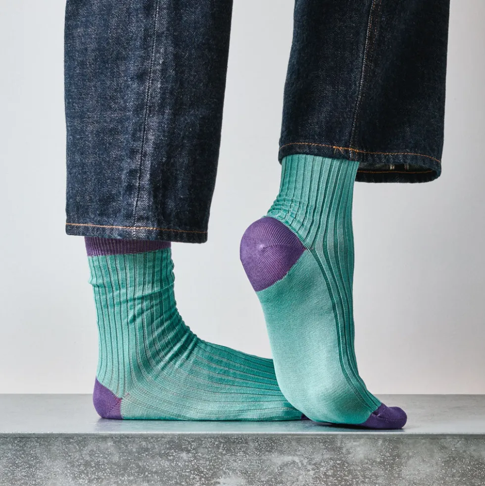 Merci - Chaussettes Theodora - Bleu Violet