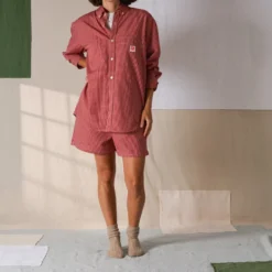Merci - Chemise Basile - Carreaux Rouge