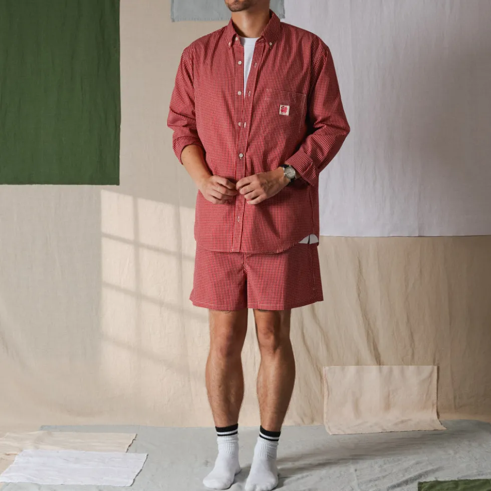 Merci - Chemise Basile - Carreaux Rouge
