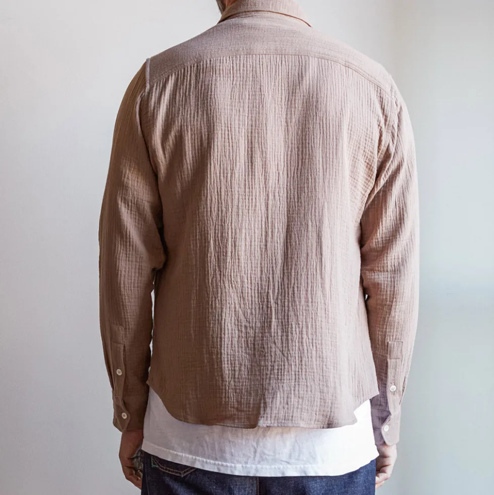 Merci - Chemise Gaspard en gaze de coton - Beige