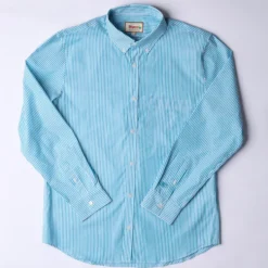 Merci - Chemise Sacha Rayé - Turquoise