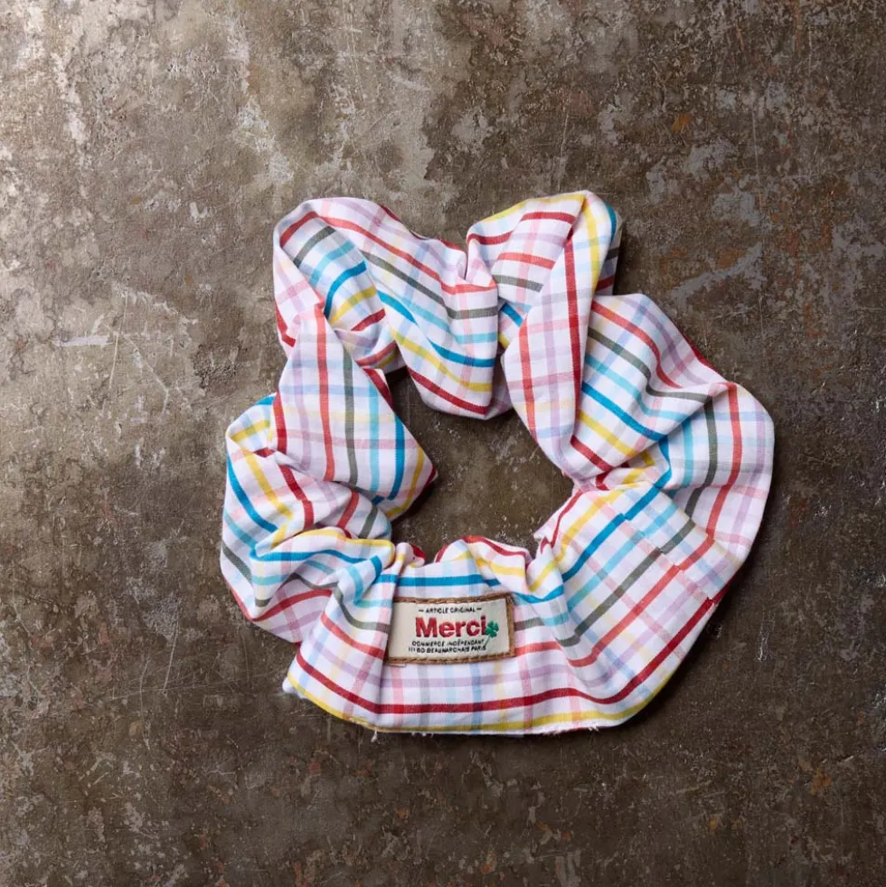 Merci - Chouchou Scrunchie - Carreaux Multicolore
