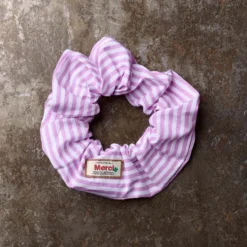 Merci - Chouchou Scrunchie - Rayures Mauve